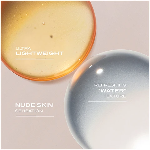 Image 1 - An image showing two different skincare product textures, one golden gel labeled ULTRA LIGHTWEIGHT and one translucent gel labeled REFRESHING WATER TEXTURE, with a white background.
Image 2 - A close-up of a womans arm against a blue background, with instructional text that reads 1 SHAKE WELL TO PREP, 2 SPRAY ALL OVER BODY AND BLEND IN SEAMLESSLY, 3 REAPPLY REGULARLY TO STAY PROTECTED.
Image 3 - An arrangement of four sun care products from Lancaster displayed on a light background, with descriptions below each: Sun Beauty Body Milk, Sun Beauty Sun Body Water, Sun Beauty Sun Body Dry Oil, and Sun Beauty Sun Body Mist, each accompanied by a visual representation of the product texture and descriptors of their benefits such as hydrates and protects the skin and quick and invisible sun protection.