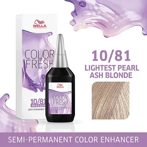 Image 1, WELLA PROFESSIONALS COLOR FRESH WELLA COLOR 10/81 FRESH PH 6.5 SILVI SEMI-PERMANENT 10/81 COLOR 10/81 LIGHTEST PEARL ASH BLONDE SEMI-PERMANENT COLOR ENHANCER Image 2, 10/81 LIGHTEST PEARL ASH BLONDE Image 3, HEALTHY-LOOKING SHINE& COLOR Image 4, QUICK & EASY APPLICATION Image 5, CONDITIONING COLOR ENHANCER Image 6, LASTS UP TO 10 SHAMPOOS Image 7, EXPERT TIP WELLA ENRICH CARE RANGE PROFESSIONALS WELLA ENRICH THICK PROFESSIONALS WELLA PORESSIONIALS ENRICH ミ WELLA PROFESSIONALS ENRICH
