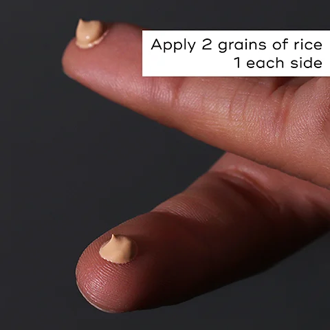 apply 2 grains of rice 1 each side