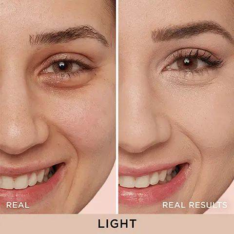 Image 1, REAL REAL RESULTS Image 2, FULL COVERAGE HYDRATING, UP TO 24HR WEAR Image 3, it BYE BY NDER EYE Full Coverage Anti-Aging Concer Concer Anti-Age Houte Couvrance 93% say product provides full coverage 89% said product corrects the appearance of uneven skin tone "Results observed in a consumer study. Image 4, it BYE BYE UNDER EYE Full Coverage Aging Concer it AA Covance BYE BYE DARK SPOTS CONCEALER SERUM Full COVERAGE Under Eye CONCEAL Anti-Ageing; BENEFITS skin looks rejuvenated Rich Cream TEXTURE Buildable, Medium Reduces the appearance of dark spots Fades the look of dark spots & under eye circles Lightweight Cream Pair with #2 Concealer Brush APPLICATION Built-in Kabuki Brush Image 5, TREAT CONFIDENCE SUPE E CREAM it BYE BYE UNDER EYE Full Coverage A-Aging Concealer CONCEAL Conecteur Age Waterproof Houte Courance COSMETICAL BLEND Image 6, 66 Delicate under eye skin can develop bags and dark circles for many reasons including ageing and sleep deprivation. I love Bye Bye Under Eye Concealer because it doesn't just cover. It contains peptides, collagen and hyaluronic acid and helps to improve protective moisture barrier. Plus, the full coverage of concealer addresses the appearance of dark circles. les.99 - Dr. Flora Levin, Oculofacial Plastic Surgeon IT Cosmetics Advisory Board Member