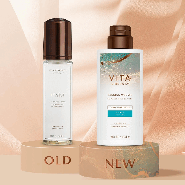 Image 1, Old and New packaging. Image 2, Real and Real Results before and after