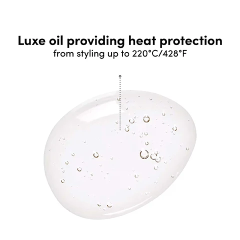 Image 1 - A clear oil droplet with air bubbles and a dotted line indicating a falling drop, with the text Luxe oil providing heat protection from styling up to 220°C/428°F. Image 2 - A creamy, light beige dollop of product is shown on a white background with a dotted line extending from the product upwards towards the text which reads Transforms the look and feel of your locks in just 10 minutes. Image 3 - A pink bottle of Coco & Eve Miracle Hair Elixir lies on a pink surface surrounded by halved figs and coconuts, with a drop of elixir dripping from its nozzle, and the visible text reads Infused with vitamin-rich prickly pear, antioxidant-rich mangosteen and papaya, COCO & EVE LIKE A VIRGIN MIRACLE HAIR ELIXIR ÉLIXIR MIRACLE POUR CHEVEUX Net 100 ml / e 3.4 fl. oz. US. Image 4 - An open pink jar of Coco & Eve Like a Virgin Super Nourishing Coconut & Fig Hair Masque with white cream is nestled in a halved coconut shell, floating on light blue water with green leaves and water droplets on the right, and text on the top left that reads Formulated with AquaCoco Hydrating Technology. Image 5 - A woman in a pink ribbed bikini poses with her eyes closed and lips pursed, holding a light pink and teal Coco & Eve Like A Virgin Super-Nourishing Coconut & Fig Hair Masque, set against a lush green tropical background, with visible text Award-Winning & Iconic for a Reason Intensive formula helps restore healthy, shiny, silky-soft hair. Image 6 - A person with long, wavy brown hair is lying on their back on a pink striped towel by a dark pool with green tropical plants in the background, with text that reads Heat protection to help prevent breakage, Tames split ends, Deeply hydrates. Image 7 - A before and after comparison shows a persons medium brown hair; on the left, the hair is dry and frizzy, and on the right, it is smooth, shiny, and wavy. Before After Using Miracle Hair Elixir as part of the Like A Virgin Collection regimen UNRETOUCHED.