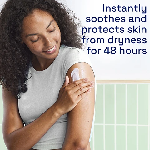 Image 1 - A woman applying lotion to her shoulder while smiling, with text that says Instantly soothes and protects skin from dryness for 48 hours.
Image 2 - A close-up of a hand applying cream to the shoulder, with visible text that reads Clinically proven to repair the skin’s natural moisture barrier in just 1 week.
Image 3 - A creamy white skincare product is smeared on a light green background, with labeled ingredients including B3, Niacinamide to Restore, B5, Panthenol Pro-Vitamin B5 to Soothe, and Avocado Oil to Hydrate.
Image 4 - A hand holds a bottle of Cetaphil Moisturising Lotion with a pump, featuring the text Quick absorbing, fragrance-free & vegan; the label indicates it is for normal to dry sensitive skin and is dermatologist recommended.
Image 5 - Image shows three skincare products arranged in a row: a bottle of Gentle Skin Cleanser, a bottle of Cetaphil Moisturising Lotion, and a tube of SPF cream, with text above stating Normal to dry sensitive skin routine and labels for each product step—STEP 1 CLEANSE, STEP 2 MOISTURISE, and STEP 3 PROTECT WITH SPF.
Image 6 - A person is dispensing a white lotion from a pump bottle labeled Cetaphil Moisturising Lotion for normal to dry, sensitive skin, with text that reads non-greasy, lightweight lotion for face and body, and instantly soothes and protects skin from dryness for 48 hours.
Image 7 - A bottle of Cetaphil Moisturising Lotion with a pump dispenser sits on a counter next to a green washcloth, featuring text that reads SKIN SENSITIVITY 5 SIGNS DEFENDS AGAINST Dryness Irritation Roughness Tightness Weakened Skin Barrier along with ingredients listed as Niacinamide, Avocado Oil, Panthenol & Vitamin E.
Image 8 - Logo of Cetaphil, a sensitive skin brand, featuring the text Leading Dermatologist Recommended.