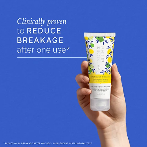 Clinically proven to REDUCE BREAKAGE after one use* KINGSLEY PHILIP ELASTICIZER THERAPE COND TIONING TRO EN PROFONDUR REDUCTION IN BREAKAGE AFTER ONE USE INDEPENDENT INSTRUMENTAL TEST