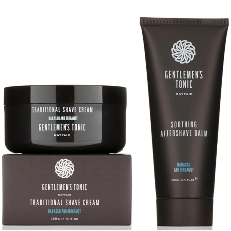 Duo de rasage Gentlemen's Tonic - Crème à raser traditionnelle et baume après-rasage apaisantImage1