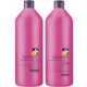 Pureology Smooth Perfection Shampoing (1000ml et Apres-shampoing (1000ml).
