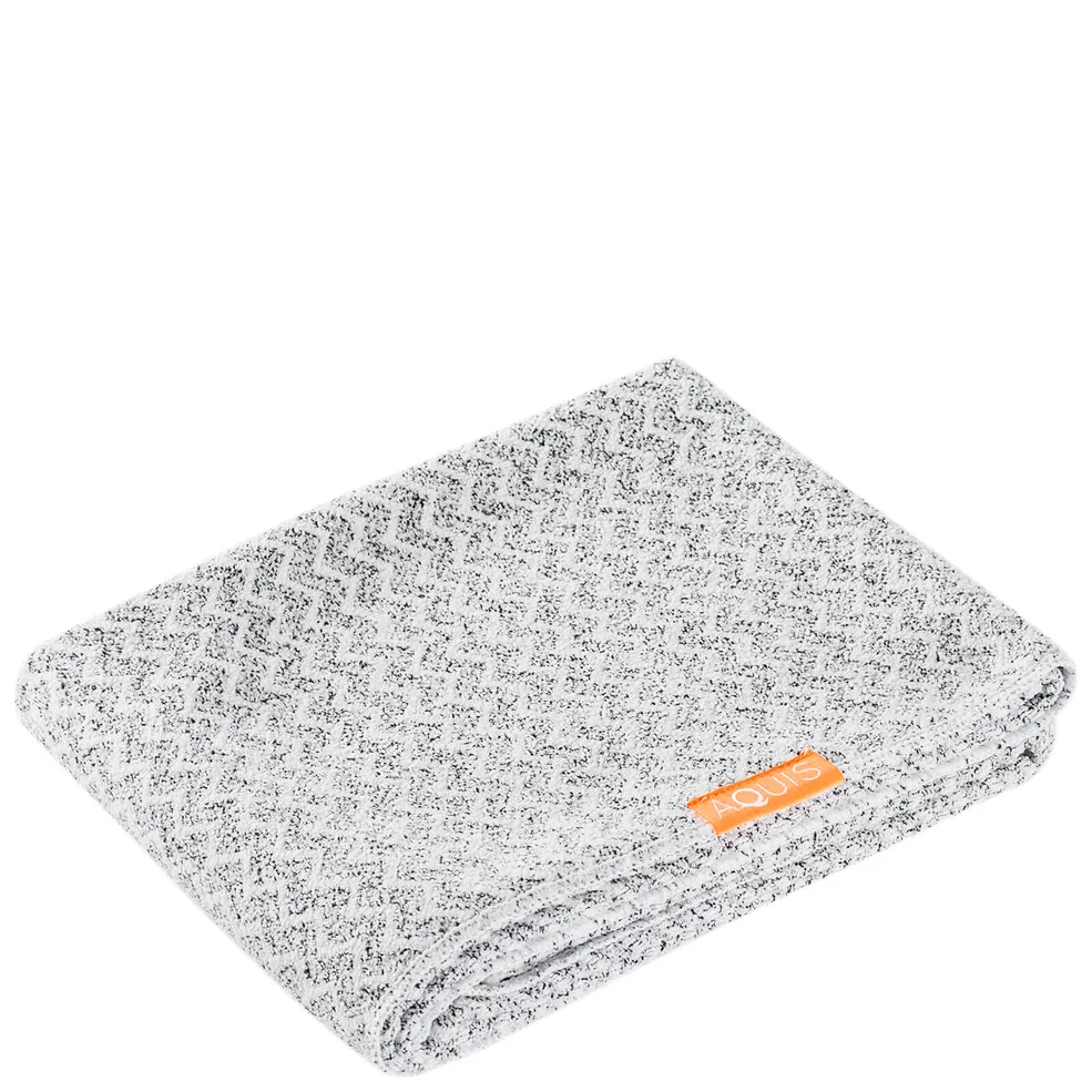 Serviette séchante cheveux longs Lisse Luxe Aquis - ChevronsImage1