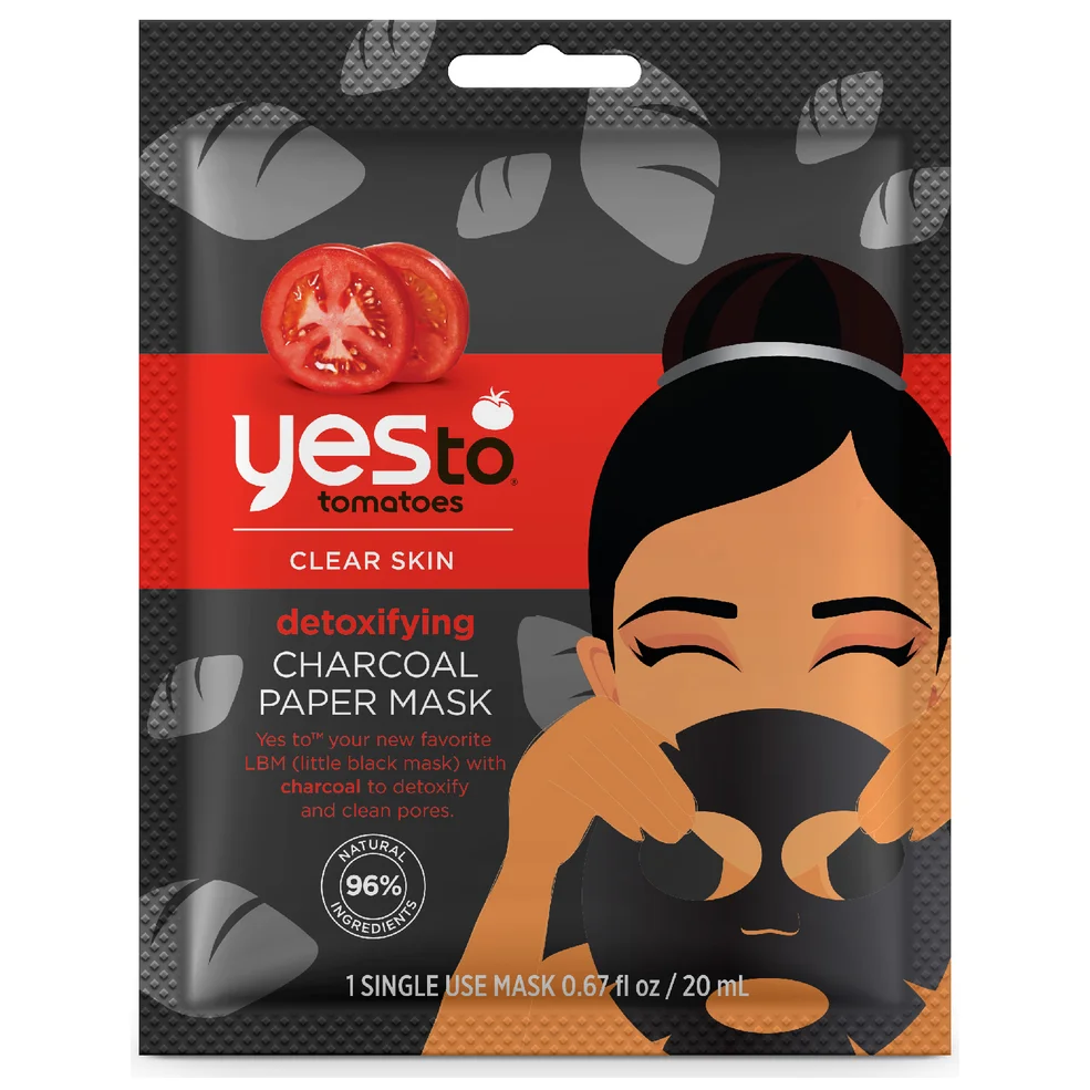 Masque-Tissu au Charbon Detoxifying Charcoal Paper Mask yes to tomatoesImage1