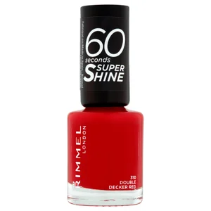 Vernis à ongles 60 Seconds Super Shine Rimmel 8 ml (disponible en plusieurs teintes) - Shade Double Decker Red