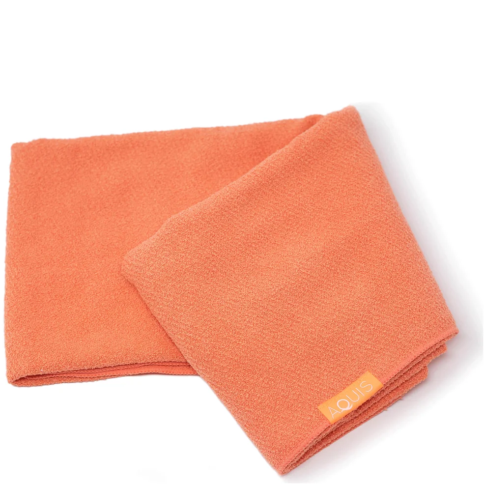 Aquis Lisse Luxe Hair Towel - Tangerine SunriseImage1