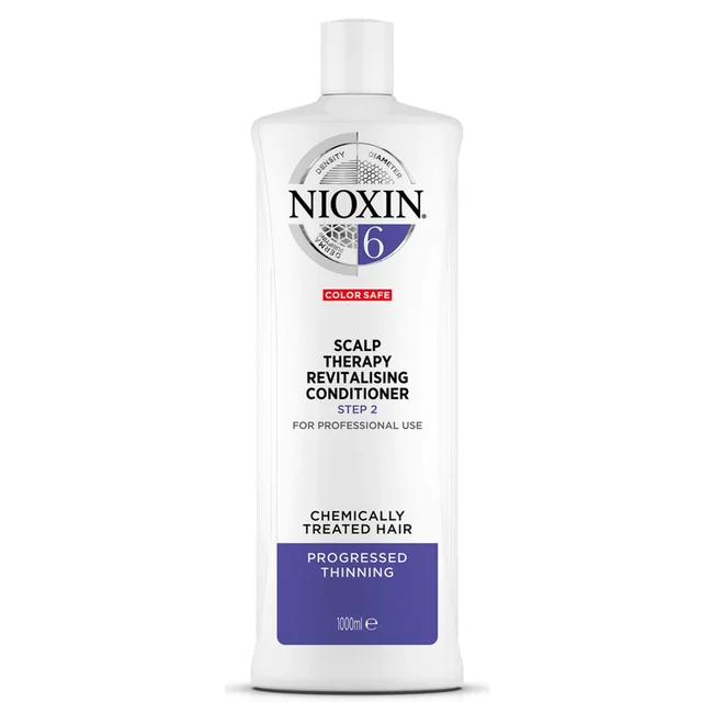 NIOXIN System 6 Scalp Therapy Après-Shamp. Revitalisant 3 Étapes pour Cheveux Traités Chimiquement et Très Clairsemés 1 000 ml