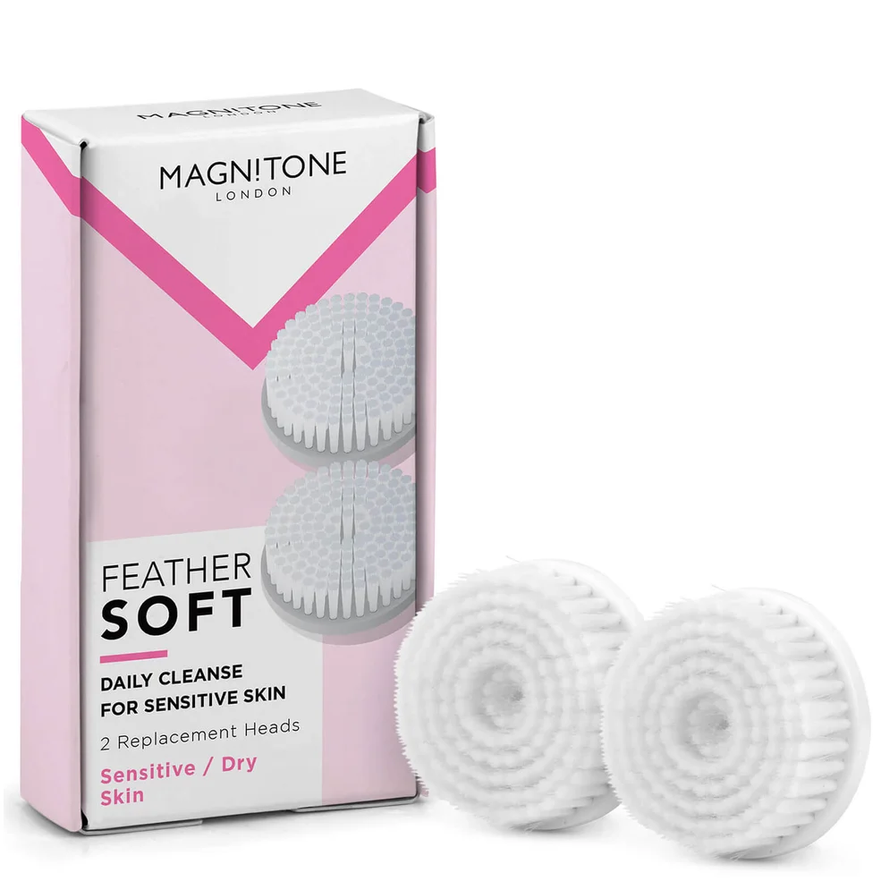 Tête de Brosse Nettoyant Quotidien Feathersoft Barefaced 2 MAGNITONE London – Lot de 2Image1