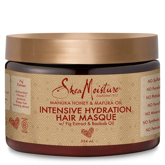 Shea Moisture Masque Capillaire Hydratation Intense Miel de Manuka et Huile de Mafura 354 ml