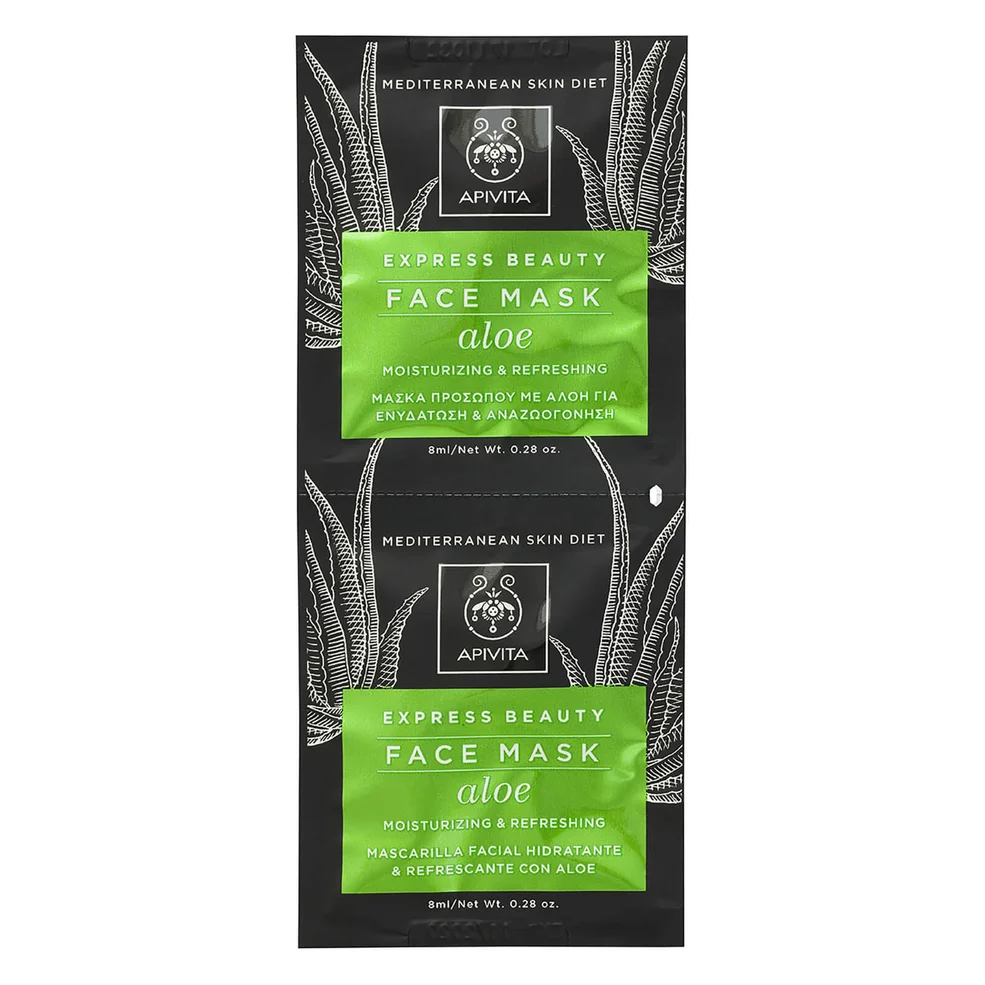 Masque Visage Hydratant Express APIVITA 2 x 8 ml – AloeImage1