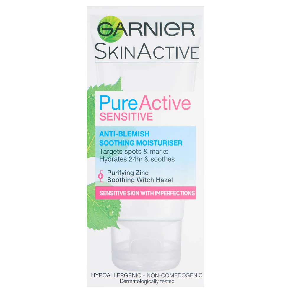 Soin Hydratant Apaisant Pure Active Anti-Imperfections pour Peaux Sensibles Garnier 50 mlImage1