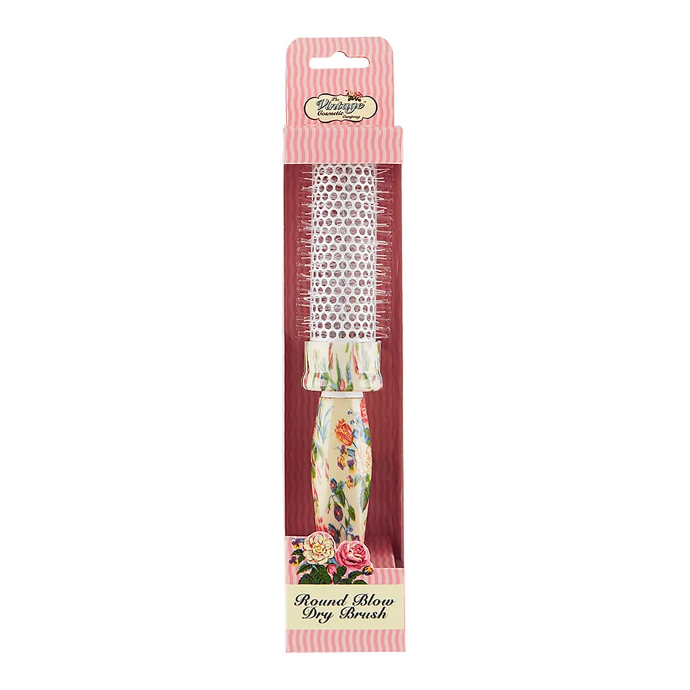 Brosse Ronde pour Sèche-Cheveux à Motif Fleuri The Vintage Cosmetic CompanyImage1