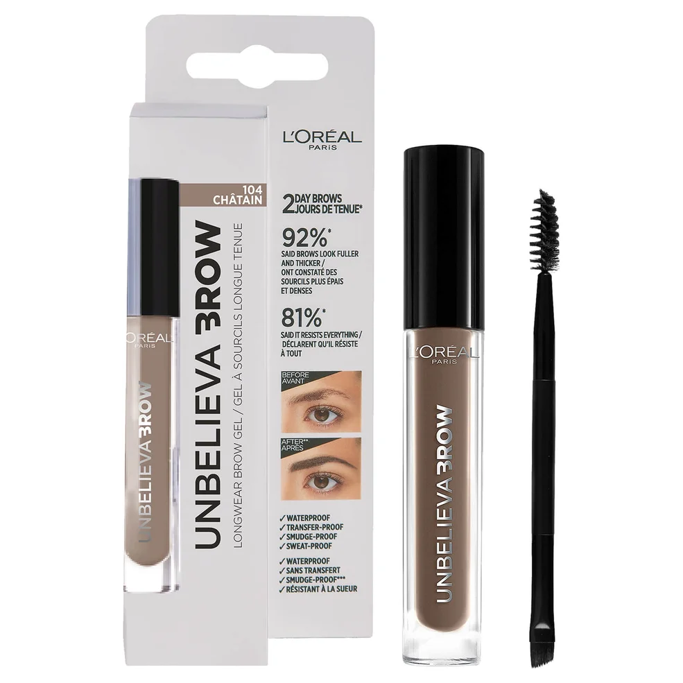 L'Oréal Paris Unbelievabrow Gel à Sourcils Longue Tenue 3,4 ml (nuances variées)Image1