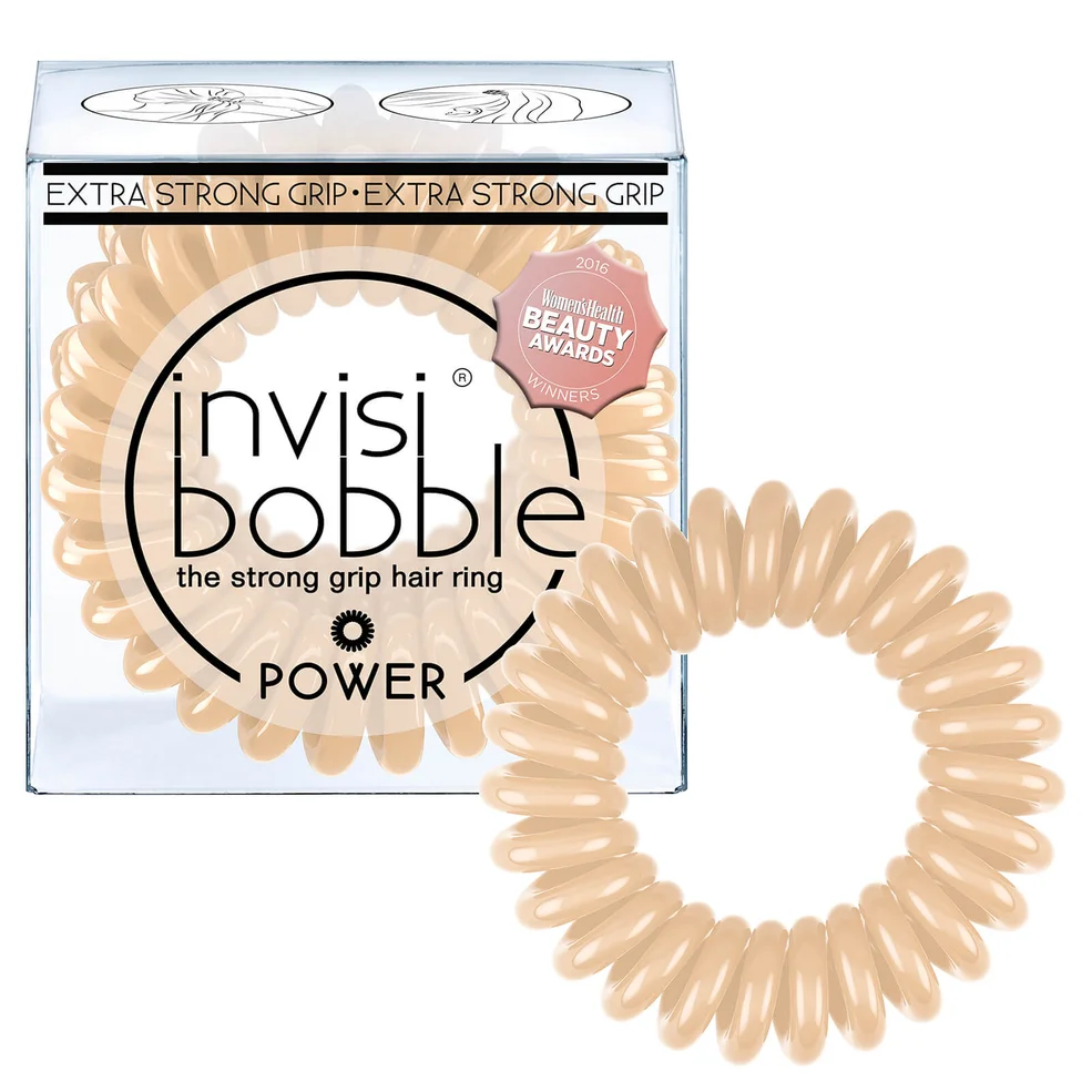 invisibobble Power Strong Hold Hair Ties - Nude (Pack of 3)Image1
