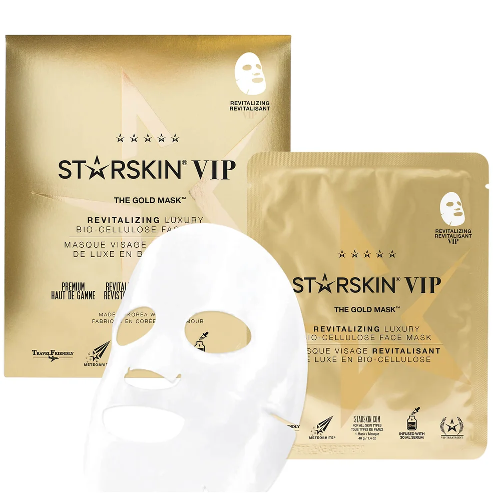 STARSKIN VIP The Gold Mask Revitalizing Luxury Bio-Cellulose Face MaskImage1