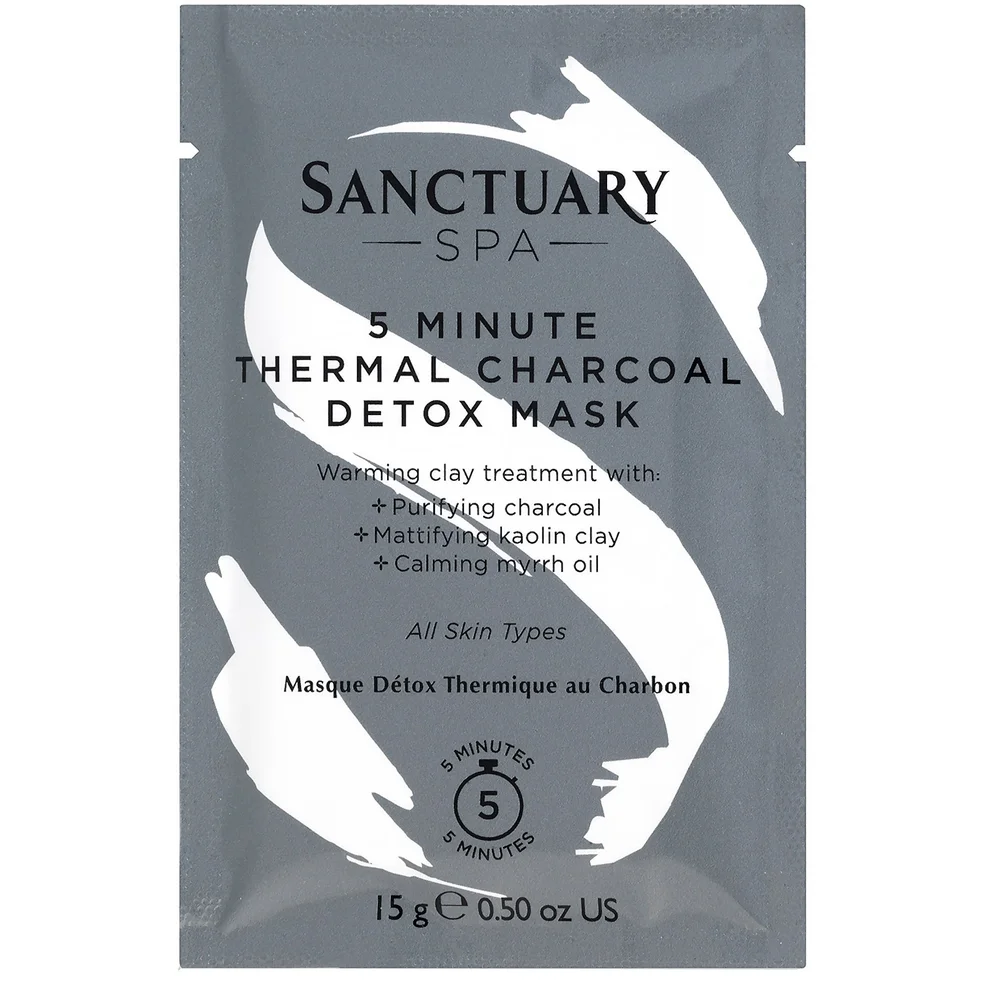 Sanctuary Spa 5 Minute Thermal Charcoal Detox Mask Sachet 15gImage1