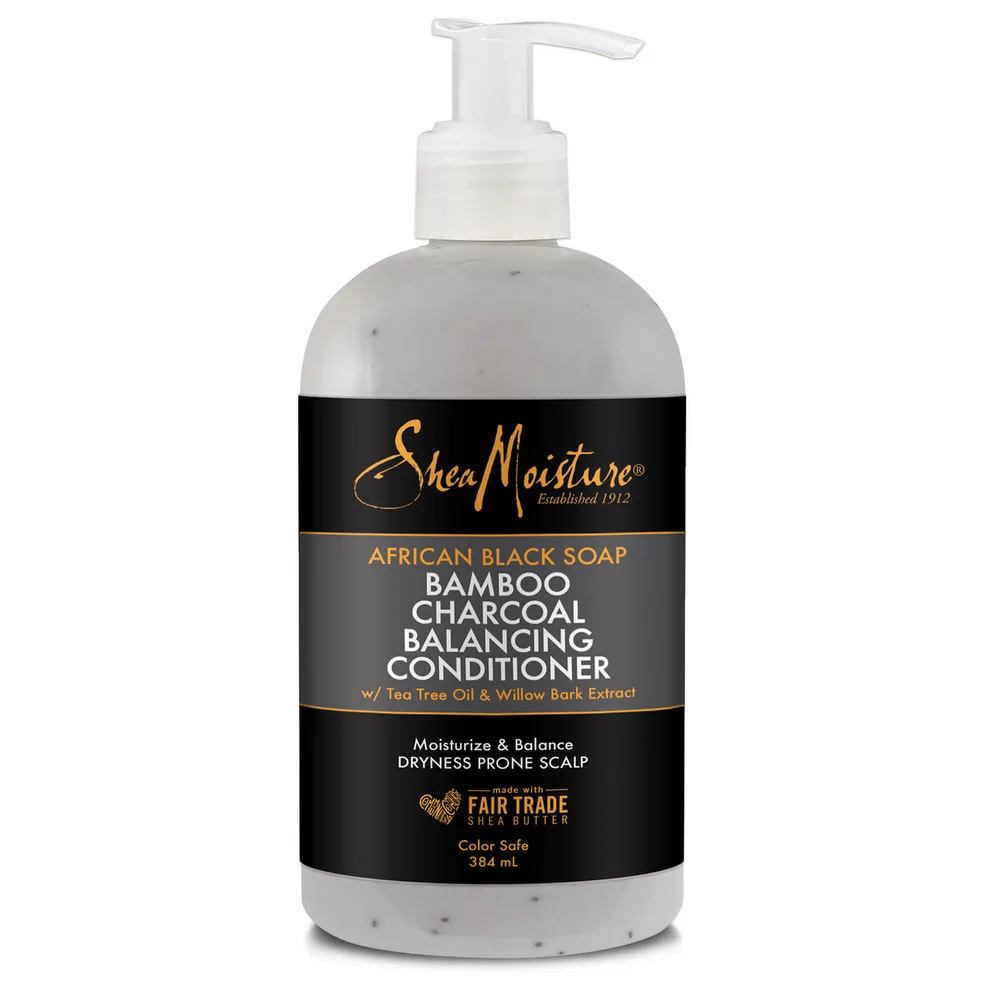 Shea Moisture African Black Soap Bamboo Charcoal Conditioner 384ml - ExclusiveImage1