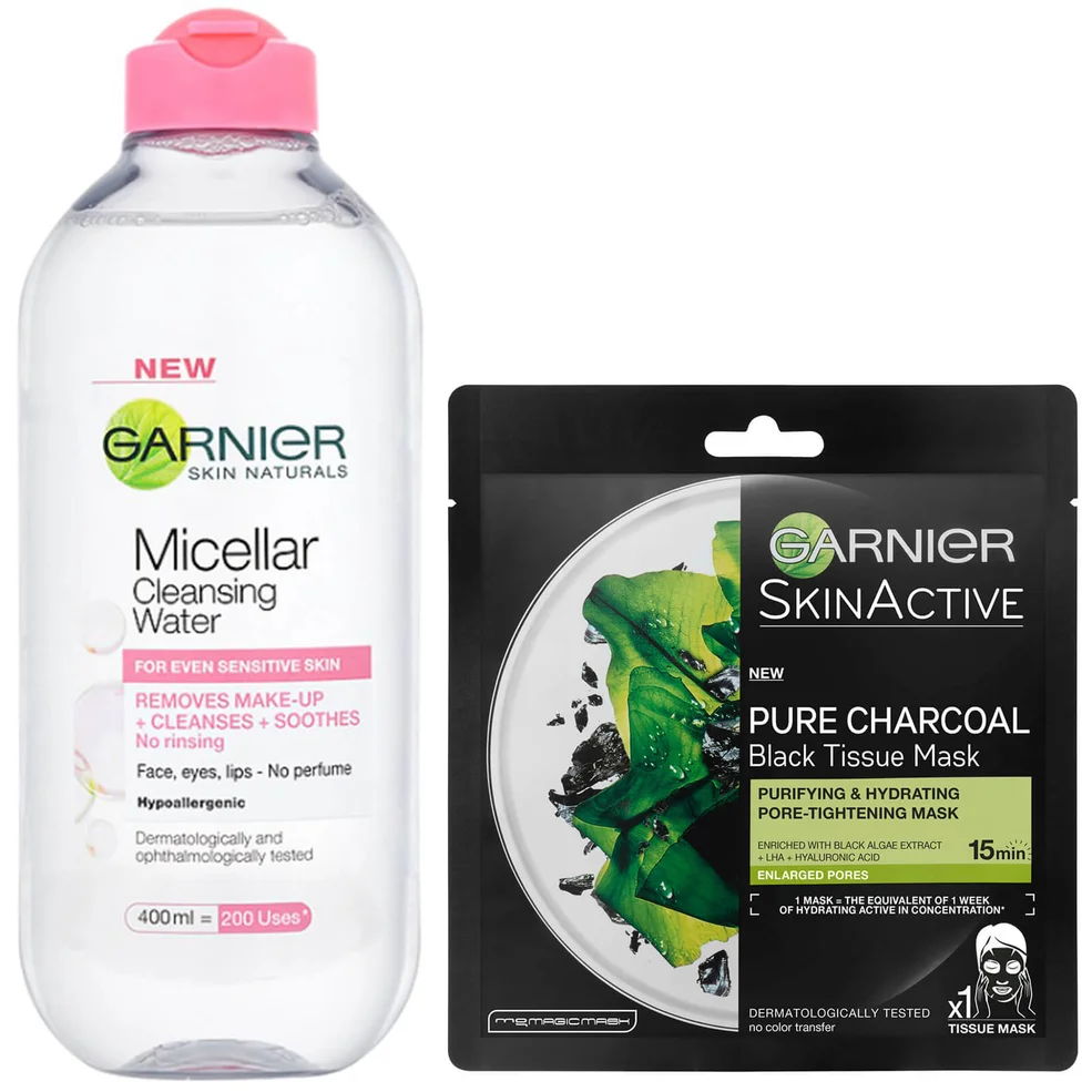 Garnier Micellar Water Sensitive Skin and Hydrating Face Sheet Mask for Enlarged Pores Kit ExclusiveImage1