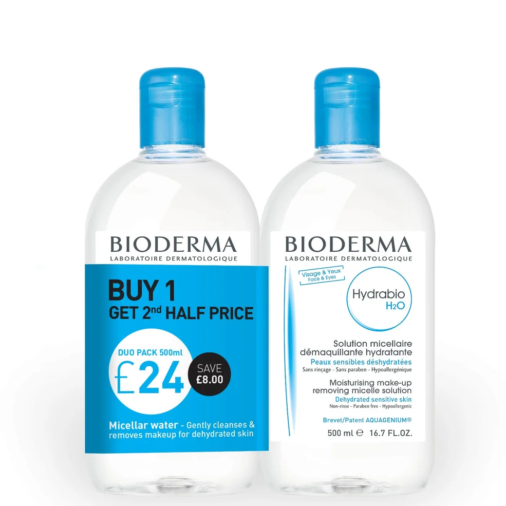Bioderma Hydrabio Cleansing Micellar Water Dehydrated Skin Duo Pack 500mlImage1