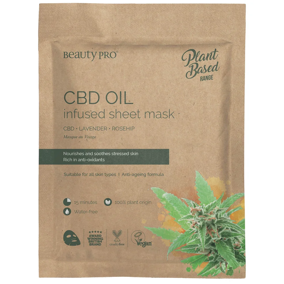 BeautyPro CBD Oil Infused Sheet Mask 22mlImage1