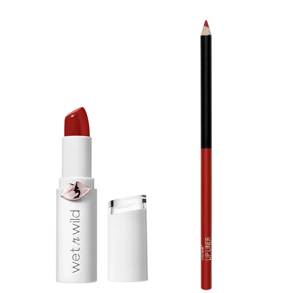 wet n wild Mega Last High Shine Lipstick and Color Icon Lip Liner Duo (Various Shades)Image1
