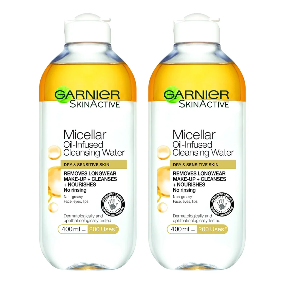 Garnier Micellar Water Oil Infused Facial Cleanser 400ml Duo PackImage1