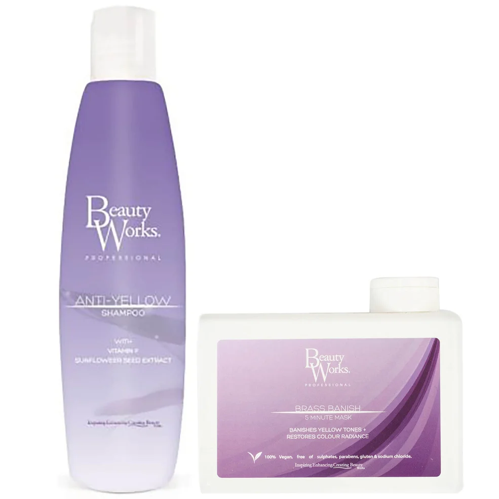 Beauty Works Anti Yellow Shampoo and Brass Banish Mask DuoImage1