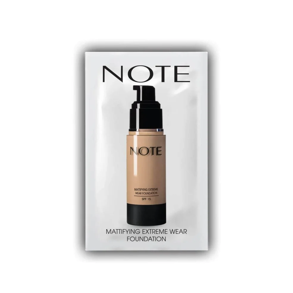 Note Cosmetics Mattifying Extreme Wear Foundation Sachet - 03 Medium BeigeImage1