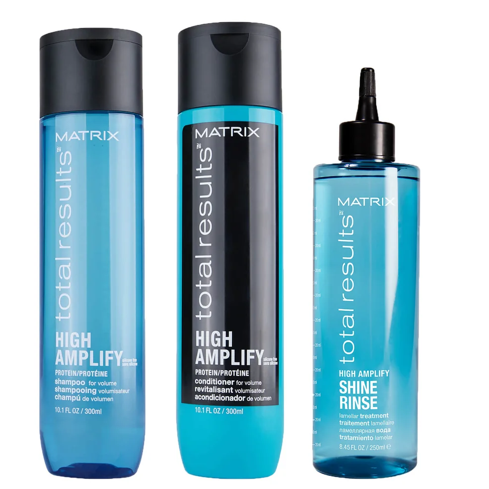 Matrix Total Results Volumising High Amplify Shampoo, Conditioner and Lamellar Treatment for Fine and Flat HairImage1