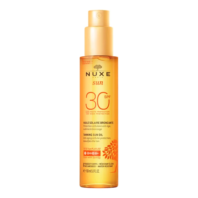 NUXE Sun Huile Solaire Bronzante Visage et Corps SPF 30 150 ml