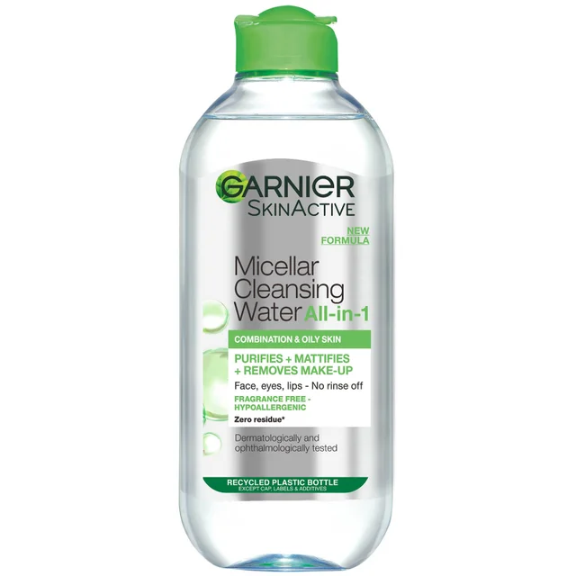 Garnier Solution Micellaire Nettoyant Visage et Démaquillant pour Peaux Mixtes 400 ml