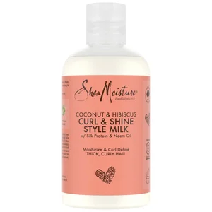 Shea Moisture Lait Hydratant Démêlant Définisseur de Boucles sans Rinçage, à l'eau de Noix de Coco et l'Hibiscus (254 ml) - undefined undefined