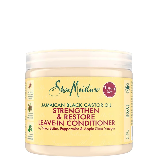 Shea Moisture Après-Shampoing Sans Rinçage Stimulant & Réparateur Intense à l'Huile de Ricin Noir de Jamaïque