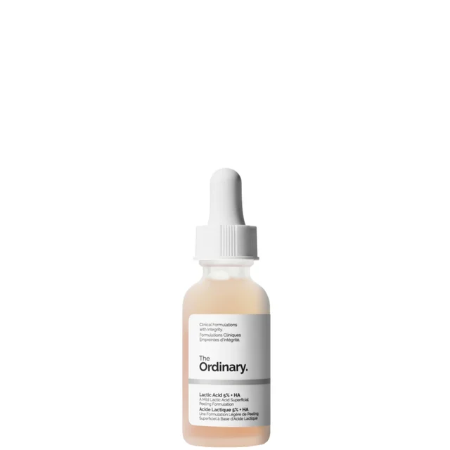 Formulation de Peeling Superficiel à Base d'Acide Lactique 5 % + HA 2 % The Ordinary 30 ml