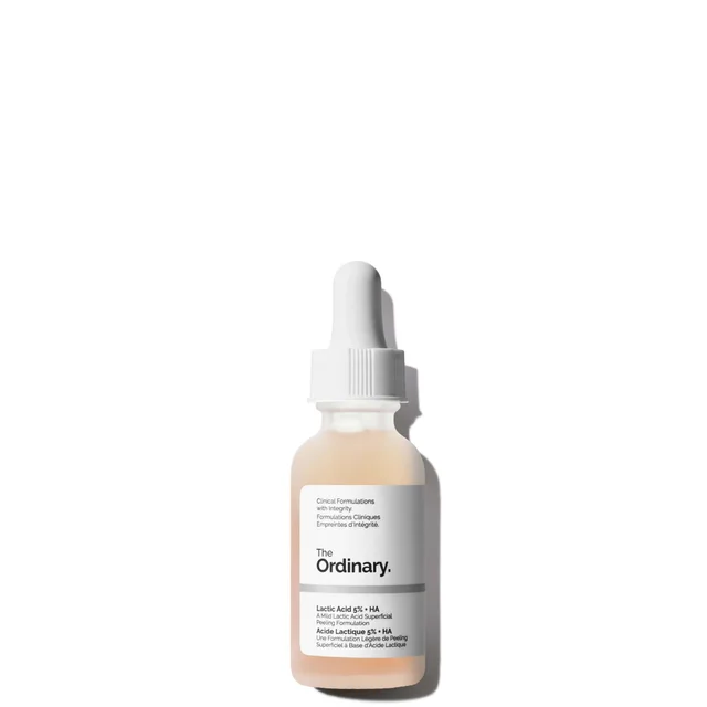 Formulation de Peeling Superficiel à Base d'Acide Lactique 5 % + HA 2 % The Ordinary 30 ml