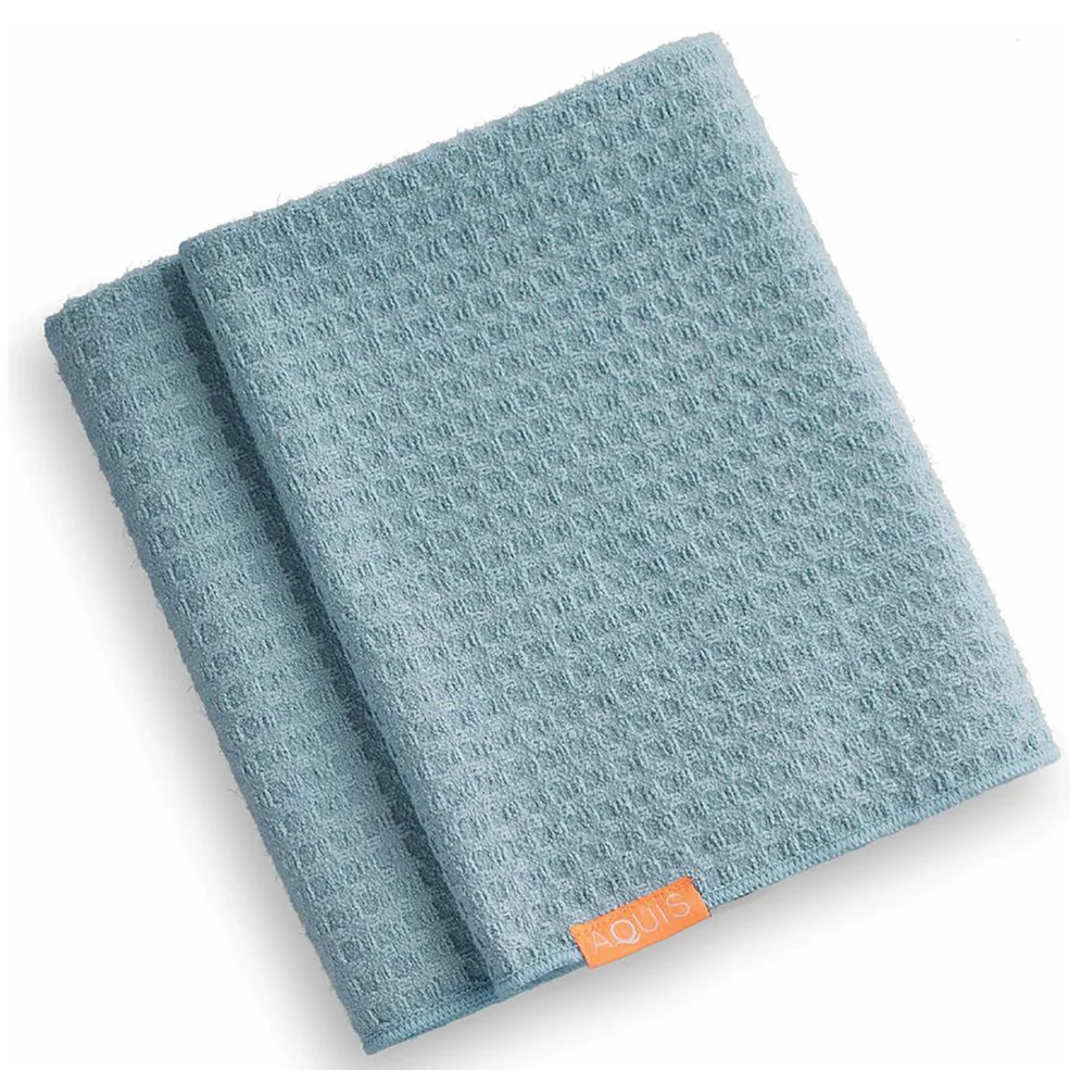 Serviette séchante Gaufrée Luxe Aquis - Bleu océanImage1