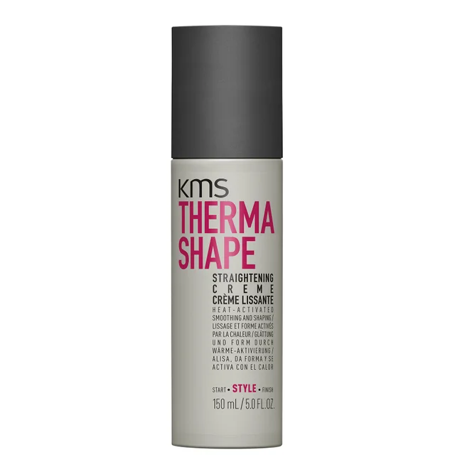 KMS Thermashape Crème Lissante pour Cheveux Bouclés, Moyens à Épais et Rêches (150 ml)