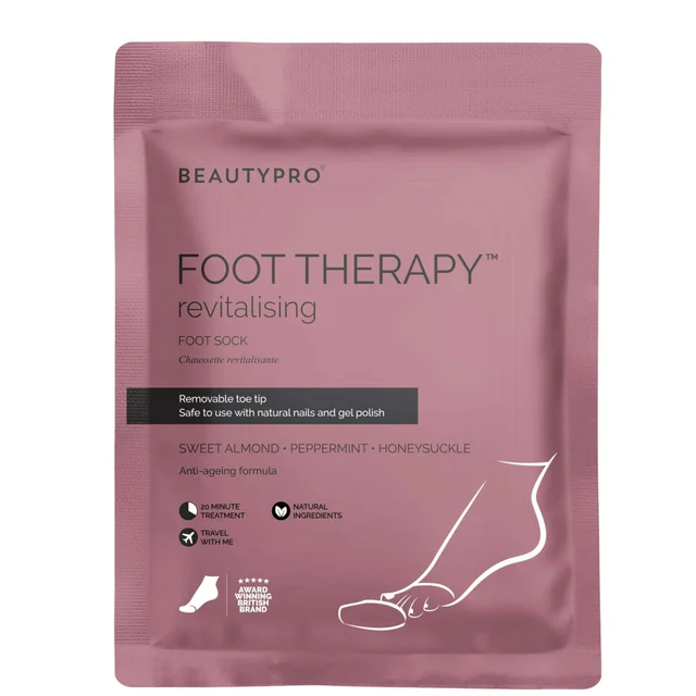 Chaussettes Revitalisantes Imbibées de Collagène avec Orteils Amovibles Foot Therapy™ BeautyPro – 1 paire
