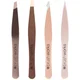 Kit de pinces à épiler HD combination tweezer set brushworks - Or