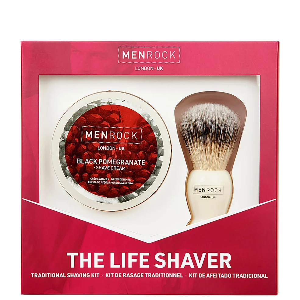 Men Rock The Life Shaver (Black Pomegranate Shave Cream, The Brush)Image1