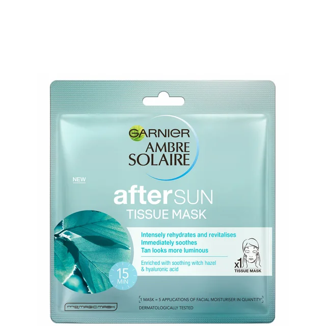 Masque Tissu Après-Soleil Hydratant & Rafraîchissant Garnier Ambre Solaire