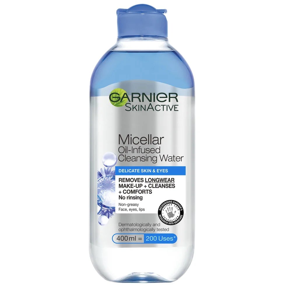 Garnier Solution Micellaire Nettoyant Visage et Démaquillant pour Peaux Délicates et les Yeux 400 mlImage1
