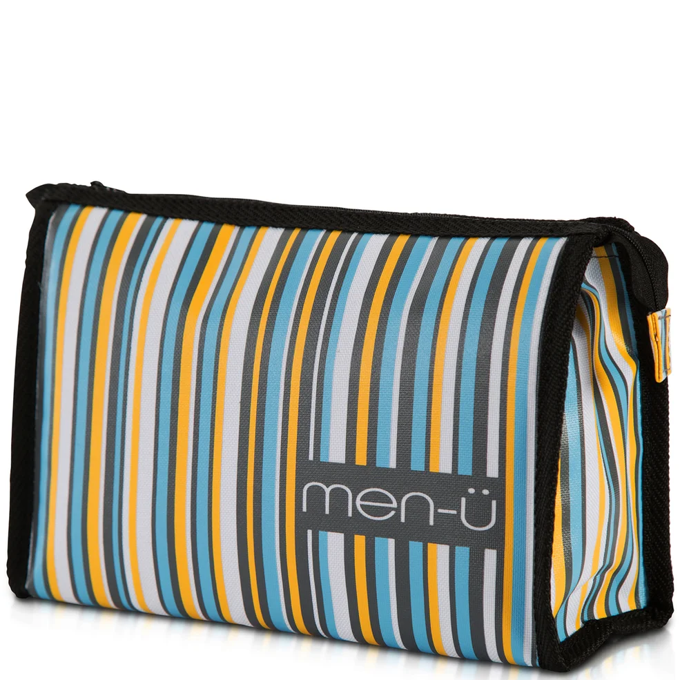 Trousse de Toilette à Rayures men-ü – Grises/Bleues/JaunesImage1