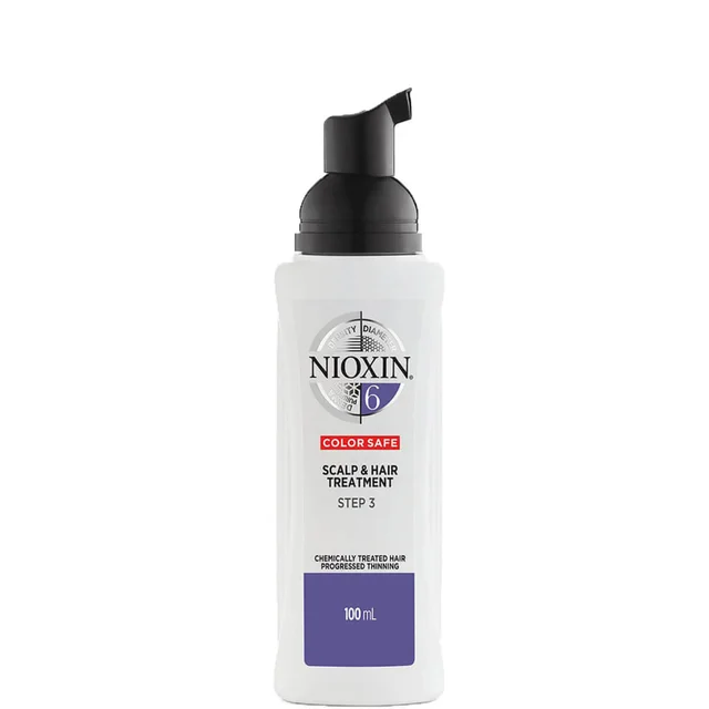 NIOXIN System 6 Soin Cuir Chevelu et Cheveux 3 Étapes pour Cheveux Traités Chimiquement et Très Clairsemés 100 ml