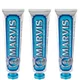 Lot de dentifrices Marvis 3 x 85 ml – Aquatic Mint (menthe aquatique)