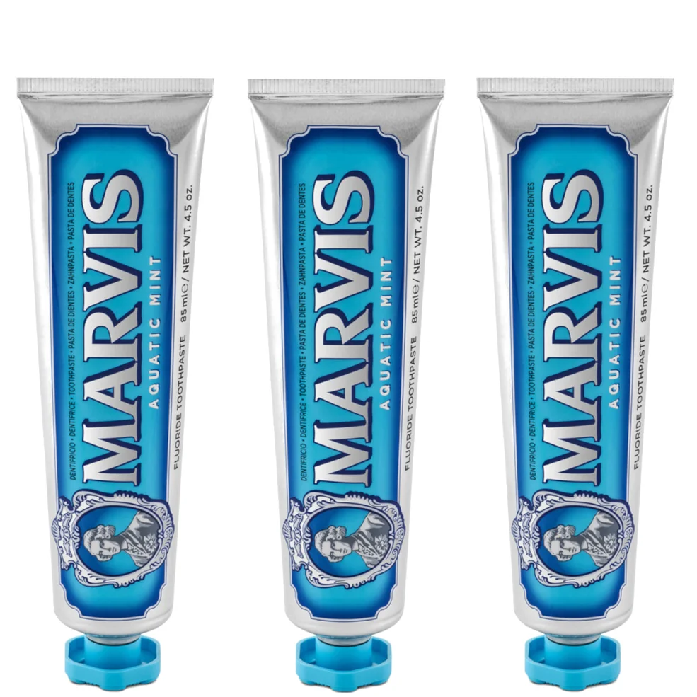 Lot de dentifrices Marvis 3 x 85 ml – Aquatic Mint (menthe aquatique)Image1